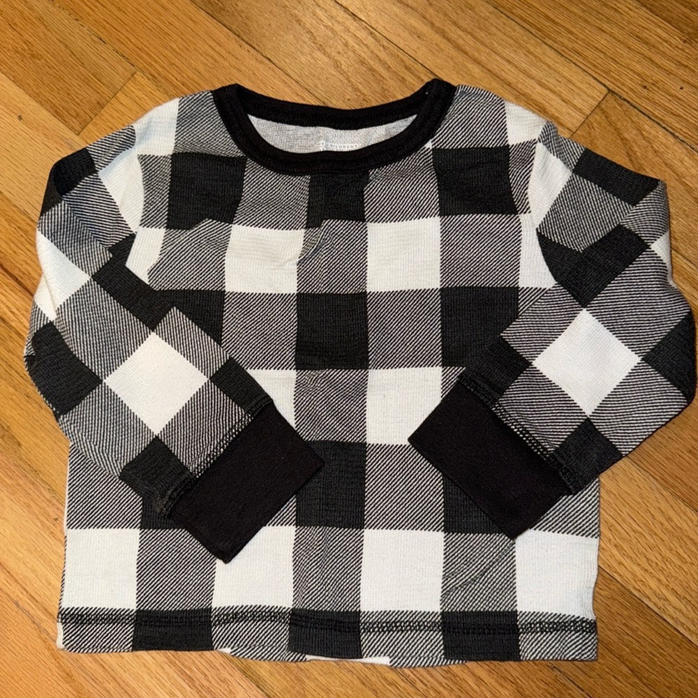 The Children’s Place Toddler boy’s black & white plaid long sleeve, 18-24 Months
